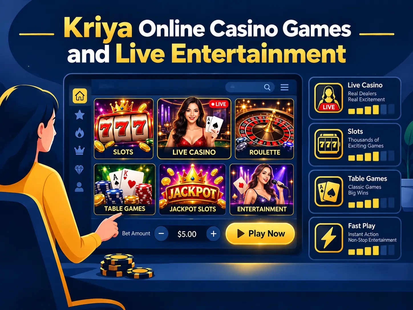 Kriya Online Casino Games and Live Entertainment